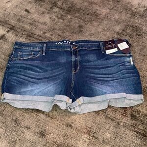 Ava & Viv Midi Jean Shorts